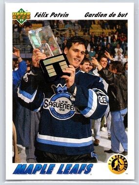 Felix Potvin 1991/92 Upper Deck Toronto Maple Leafs Hockey Card